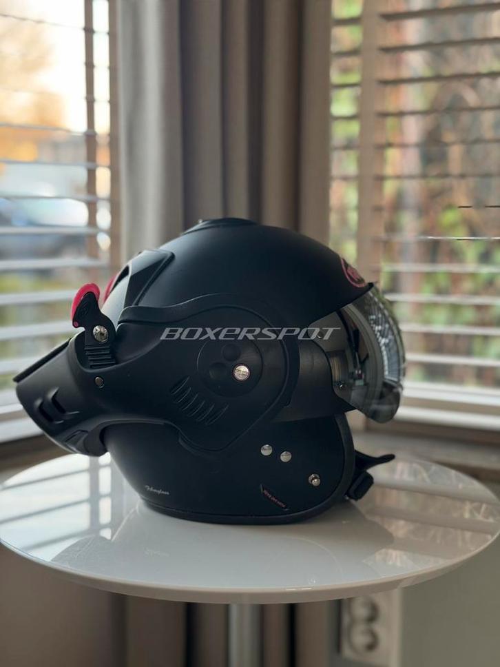 Roof Boxer V8S | Mat zwart | maat S | Roze oortjes & sticker, Motoren, Kleding | Motorhelmen, Systeemhelm, S, Overige merken, Tweedehands