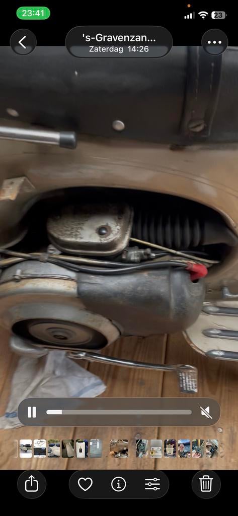 Blok van motorvespa 150 cc, Ophalen