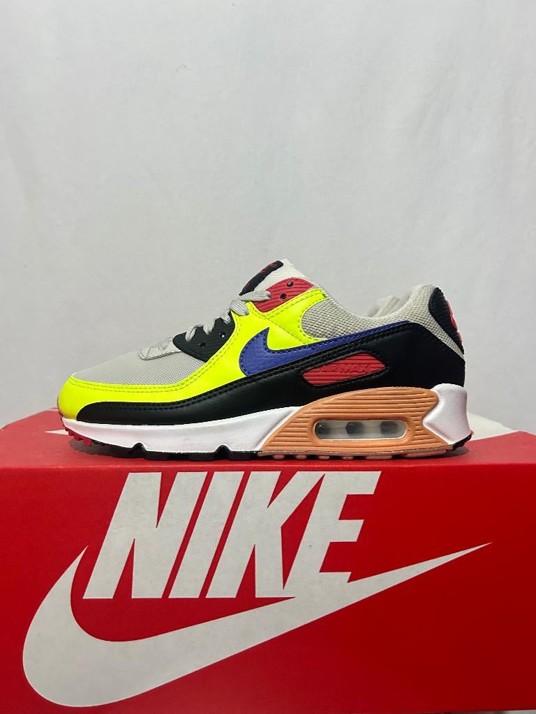 NIEUW! Maat 37,5 - Nike Air Max 90 Black Volt Ultramarine, Overige kleuren, Verzenden, Nike, Nieuw