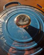 Le Creuset Signature braadpannen azure 28 en 31, Huis en Inrichting, Gietijzer, Ophalen of Verzenden, Zo goed als nieuw, X