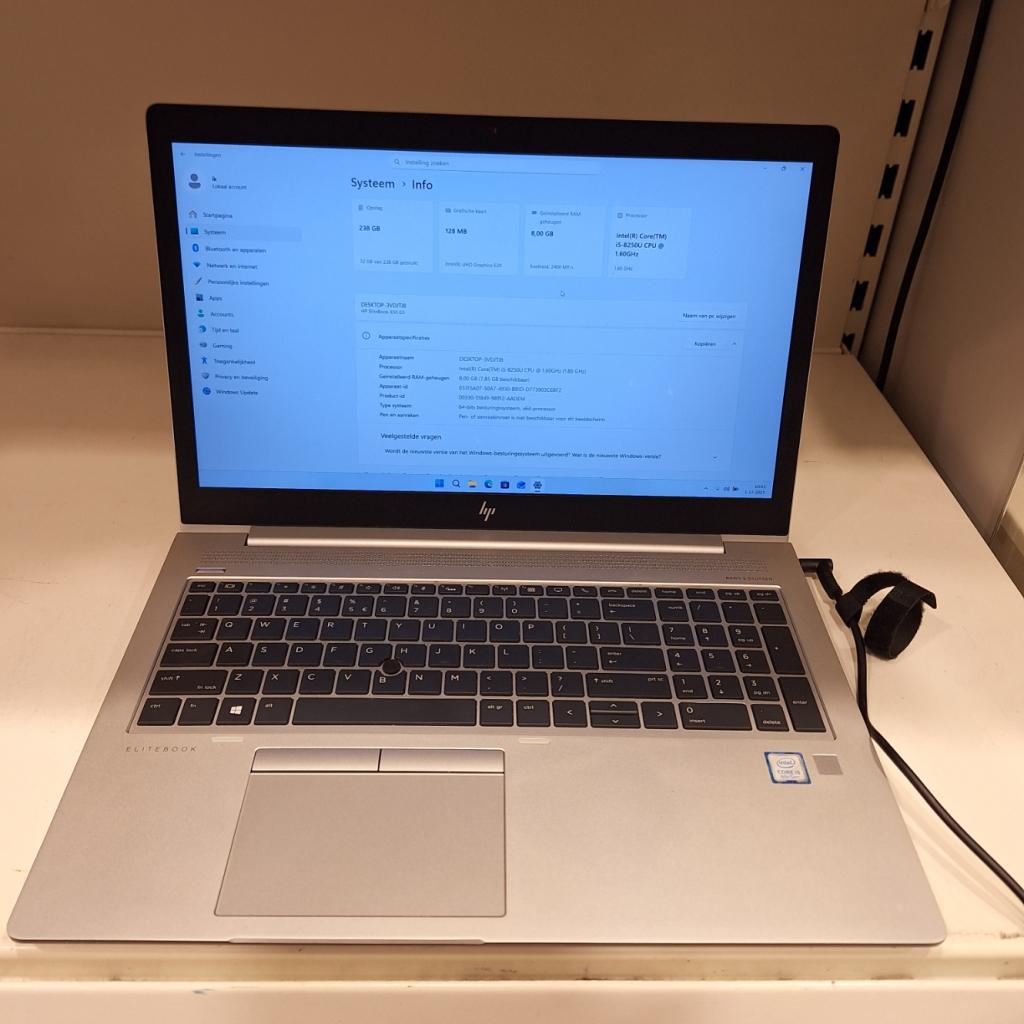 HP EliteBook 850 G5 i5 laptop | 1.8GHz - 8GB - 240GB - Win11, Computers en Software, Windows Laptops, HP, Zo goed als nieuw, Support@hp.com