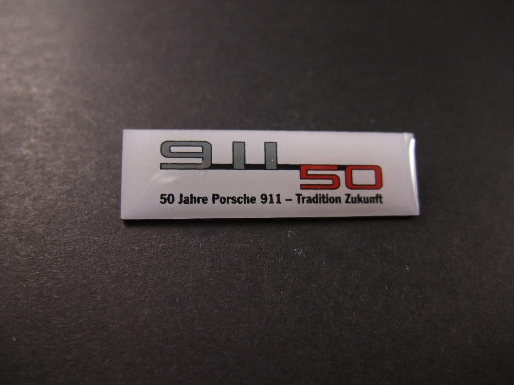 50-jarige jubileum van de Porsche 911(Tradition Zukunft) pin, Ophalen of Verzenden, Gebruikt, Overige onderwerpen