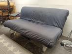 Futon, Ophalen, Gebruikt, Blauw, Tweepersoons