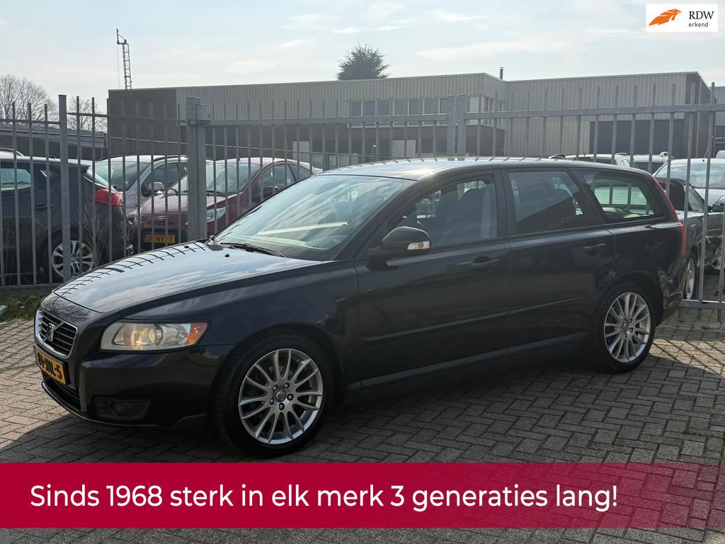 Volvo V50 1.8 Sport! 1e EIGENAAR NL AUTO NAP! Airco l Cruise, Voorwielaandrijving, Gebruikt, 4 cilinders, Zwart