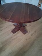 Massieve Teak Eettafel - Rond, 120cm diameter, Huis en Inrichting, Tafels | Eettafels, Ophalen, Gebruikt, Vier personen, 100 tot 150 cm