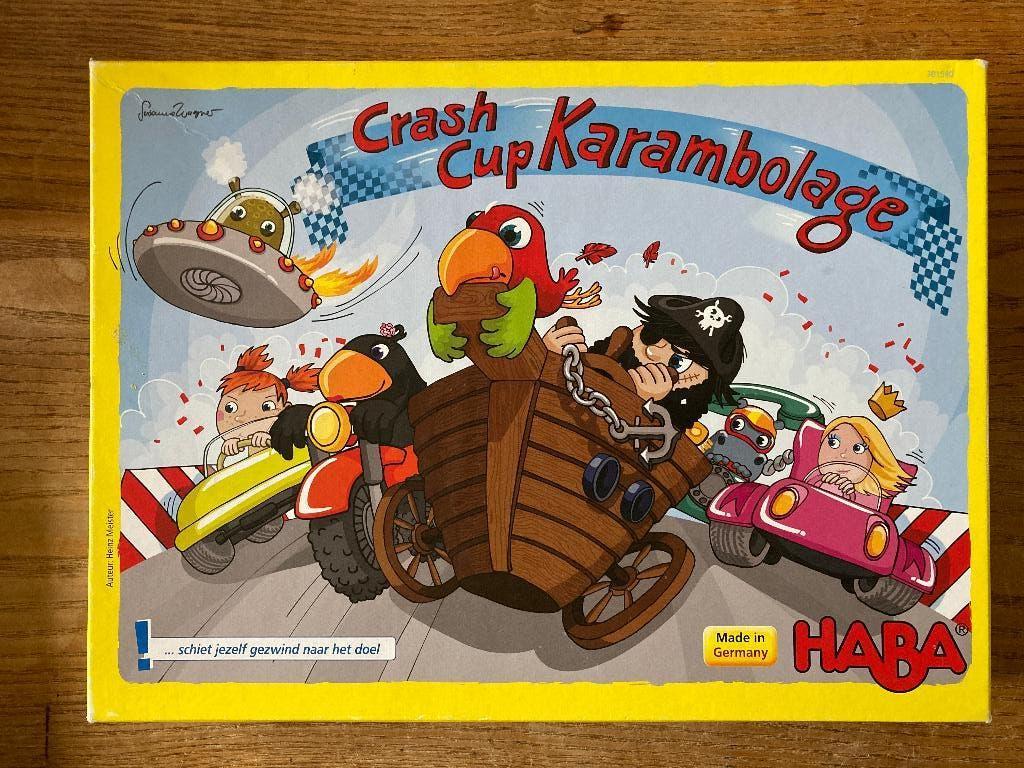 Haba - Crash Cup Karambolage (2-4 spelers, 6+ jaar) zgan, Een of twee spelers, Ophalen of Verzenden, Zo goed als nieuw, HABA