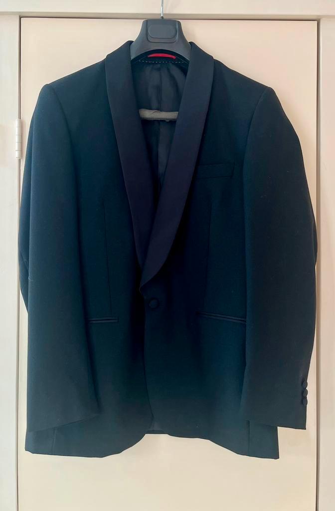 Smoking maat 50, Kleding | Heren, Kostuums en Colberts, Gedragen, Overige maten, Zwart, Ophalen