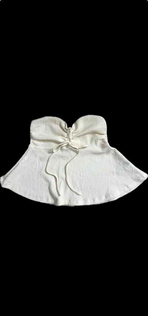 Botergele top met strik, Kleding | Dames, Tops, Geel, Ophalen of Verzenden, Zo goed als nieuw, Maat 36 (S)