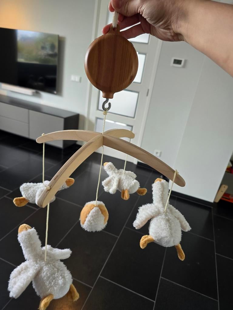 Little Dutch houten boxmobiel goose, Kinderen en Baby's, Speelgoed | Babyspeelgoed, Zo goed als nieuw, Mobiel, Ophalen of Verzenden