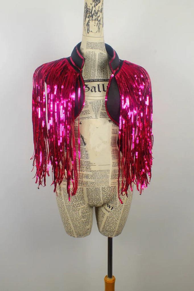 Roze dames glitter jas met kwastjes / glimmend jasje vrouwen, Kleding | Dames, Carnavalskleding en Feestkleding, Nieuw, Kleding