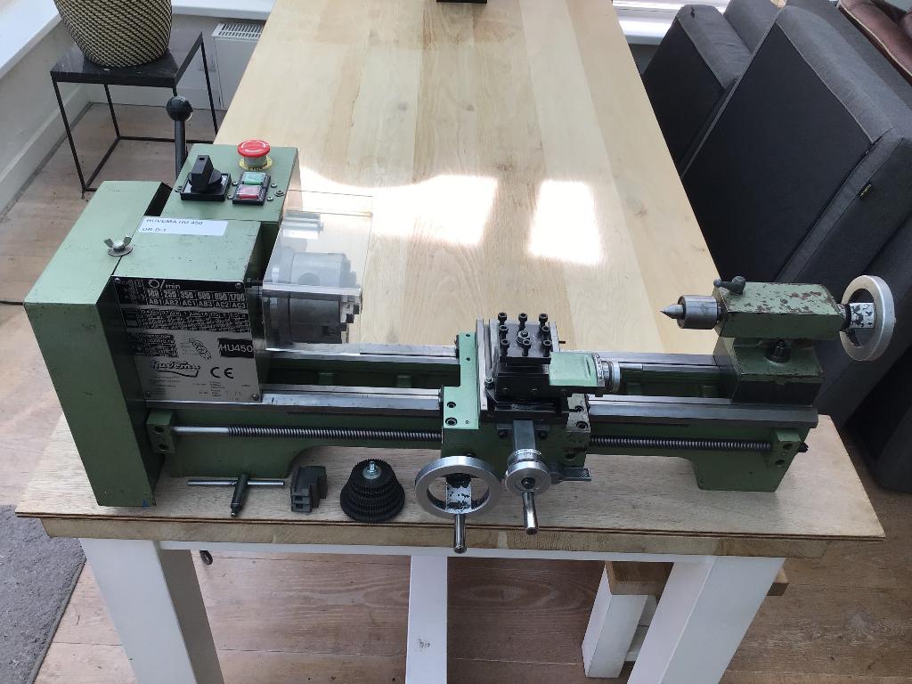 Huvema HU 450 (vergelijkbaar EMCO 8), Ophalen, Gebruikt, Metaaldraaibank, Minder dan 500 mm