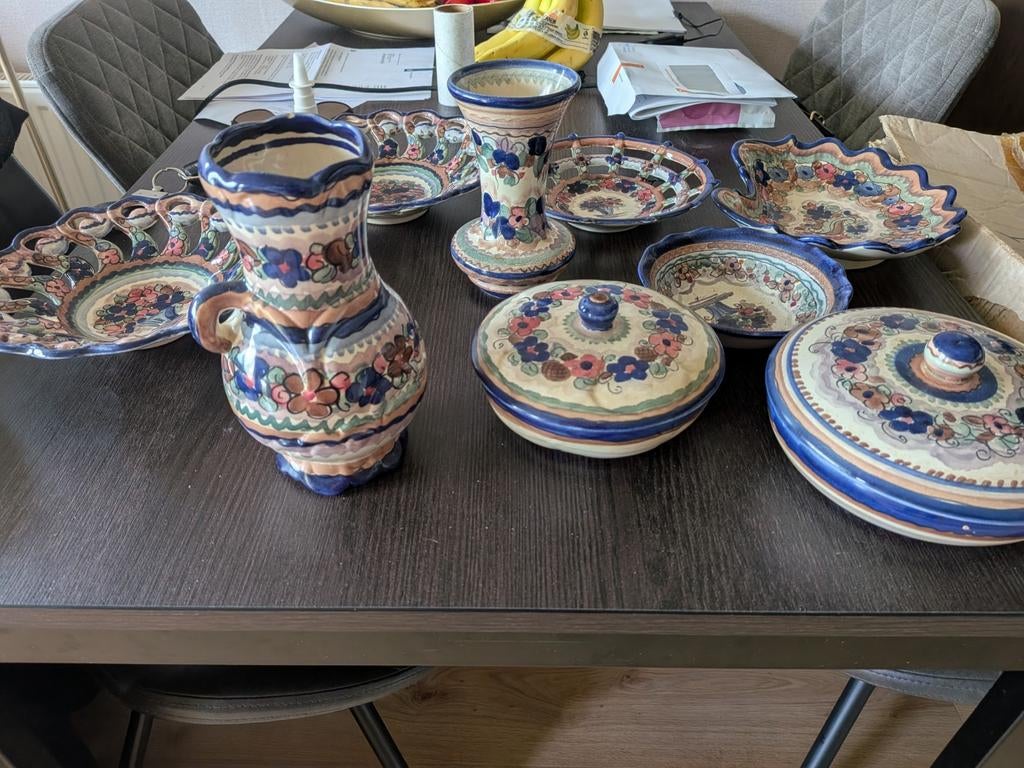 Servies Soest - Handgeschilderd Aardewerk Set, Ophalen