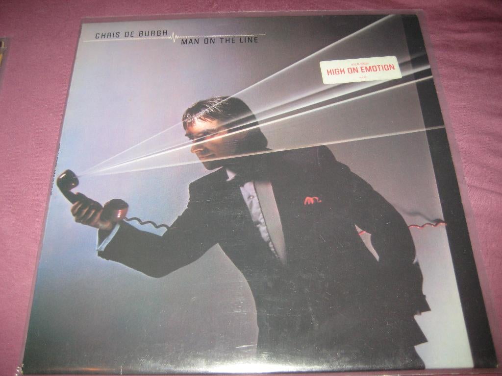 LP, Chris de Burgh: Man on the Line, Ophalen of Verzenden, Zo goed als nieuw, 12 inch