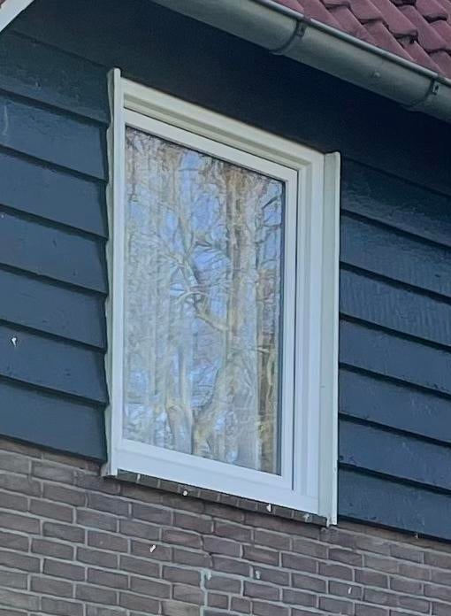 2 kunststof kozijnen  HR++ 970x1190, Ophalen, Gevelraam of Ruit, Gebruikt, 80 tot 120 cm