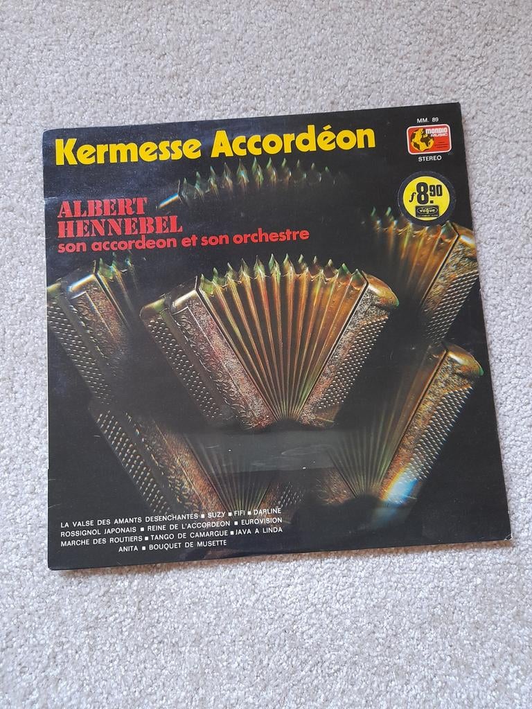 Kermesse Accordéon - Albert Hennebel LP, Ophalen, 1970 - 1979, Gebruikt, 12 inch