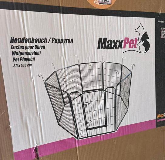 Hondenbench, maxxpet, 80x100 cm, model 20148, nieuw in doos, Dieren en Toebehoren, Hondenkennel, 110 cm of meer, 65 tot 100 cm