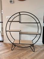 Decoratie kast rond zwart met hout, Ophalen, Gebruikt