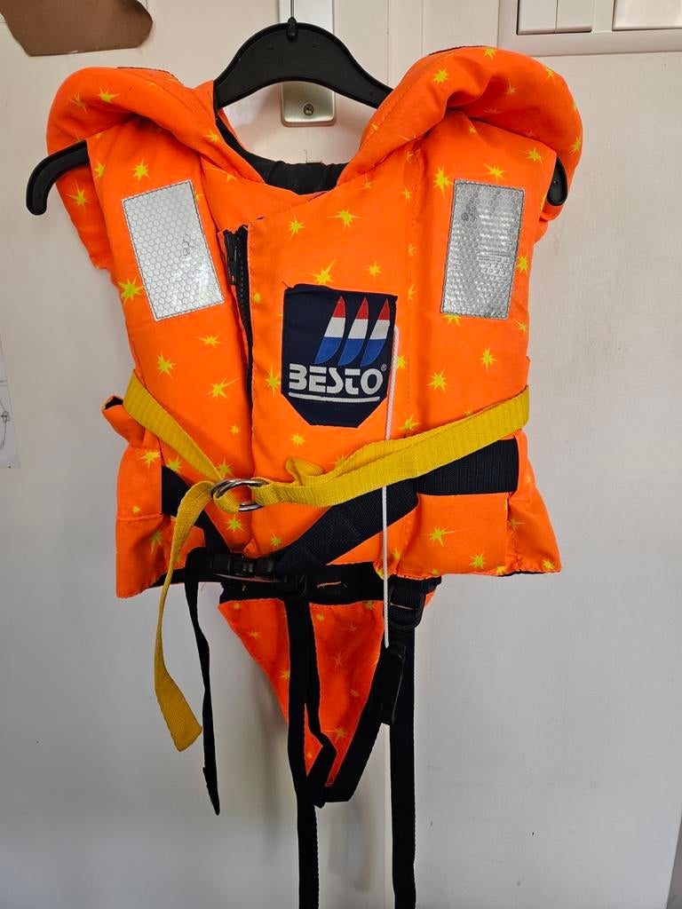 Besto zwemvest maat 2, 5-20 kg - Oranje met sterren, Gebruikt, Kind, Besto, Ophalen of Verzenden