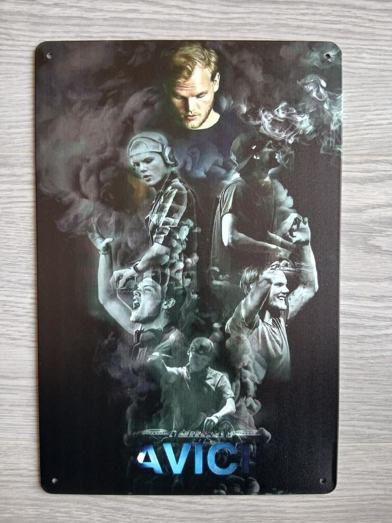 Avicii 20x30 cm Metalen Reclamebord, Ophalen of Verzenden, Nieuw, Reclamebord