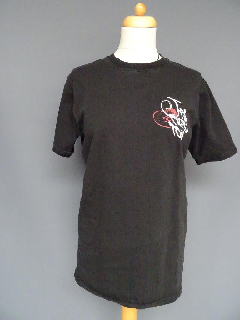 JORCUSTOM maat M, zwart shirt/top met print., Maat 38/40 (M), Zwart, JORCUSTOM, Ophalen of Verzenden