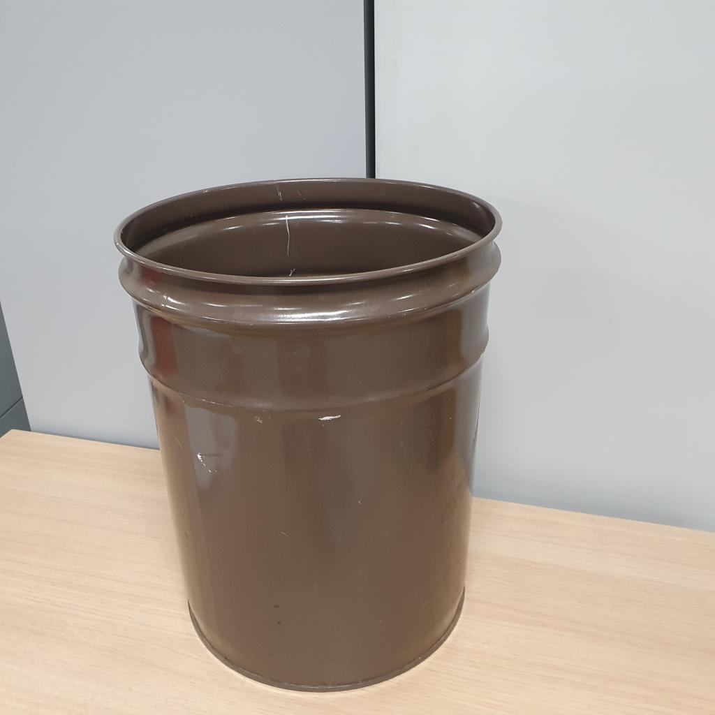 Metalen afvalbak bruin - 30 liter, Niet ingevuld, Gebruikt, Niet ingevuld, Niet ingevuld