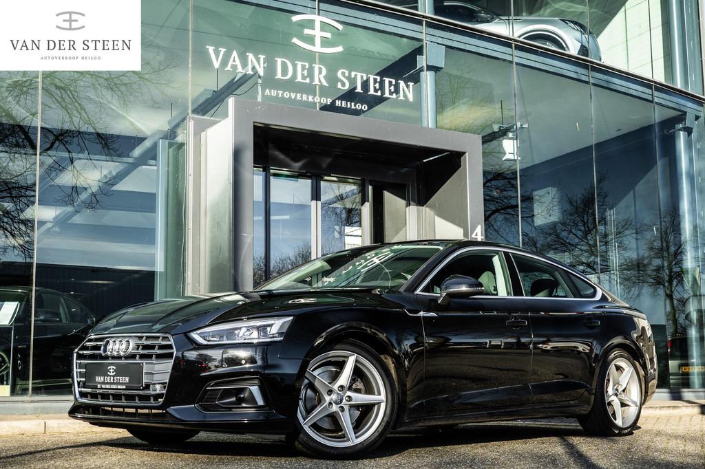 Audi A5 Sportback 40 TFSI Design Pro Line Plus Afneembare Tr, Auto's, Stof, Gebruikt, Zwart, Bedrijf