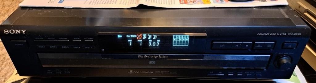 Sony CDP-CE315 5 Disc CD wisselaar, Audio, Tv en Foto, Cd-spelers, Ophalen, Gebruikt, Sony, Wisselaar