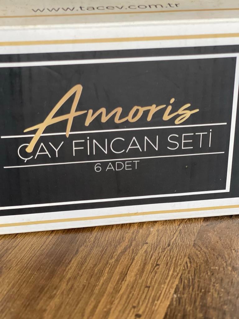 Amoris theekopjes set, 6 stuks, Ophalen, Keramiek, Zo goed als nieuw, Overige stijlen