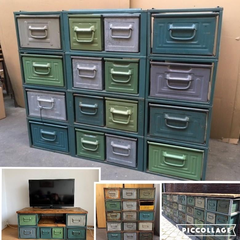 Kasten Ladekast TV-kast Dressoir Meubel Zelf samenstellen, Gebruikt, Ophalen of Verzenden, Minder dan 100 cm, Metaal