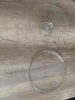 Glazen taartschaal, Huis en Inrichting, Ophalen of Verzenden, Gebruikt