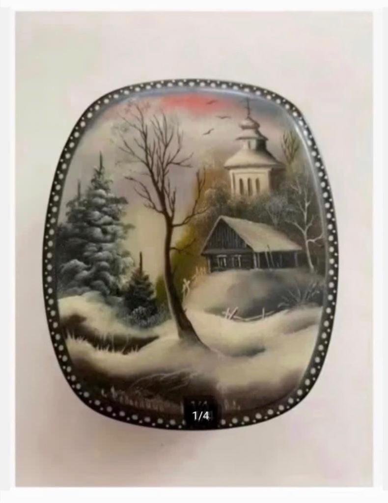 Winter-weer kistje lak, rood van binnen, 8,5 x 7 x 3,3 cm, Minder dan 50 cm, 50 tot 100 cm, Ophalen of Verzenden, Zo goed als nieuw