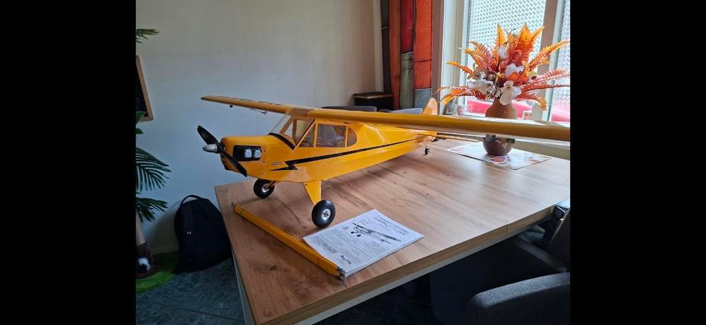 Piper J-3 Cub van Great Planes 1800mm balsahout., Ophalen, Zo goed als nieuw, Elektro, RTF (Ready to Fly)