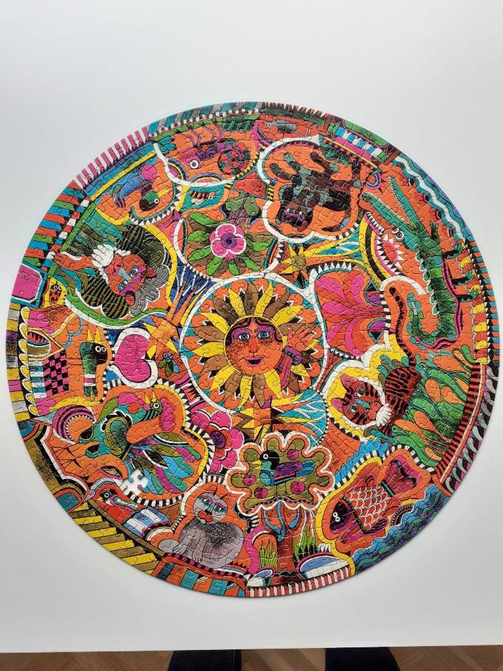 dubbelzijdige puzzel vintage, Hobby en Vrije tijd, Denksport en Puzzels, Gebruikt, Legpuzzel, 500 t/m 1500 stukjes, Ophalen of Verzenden