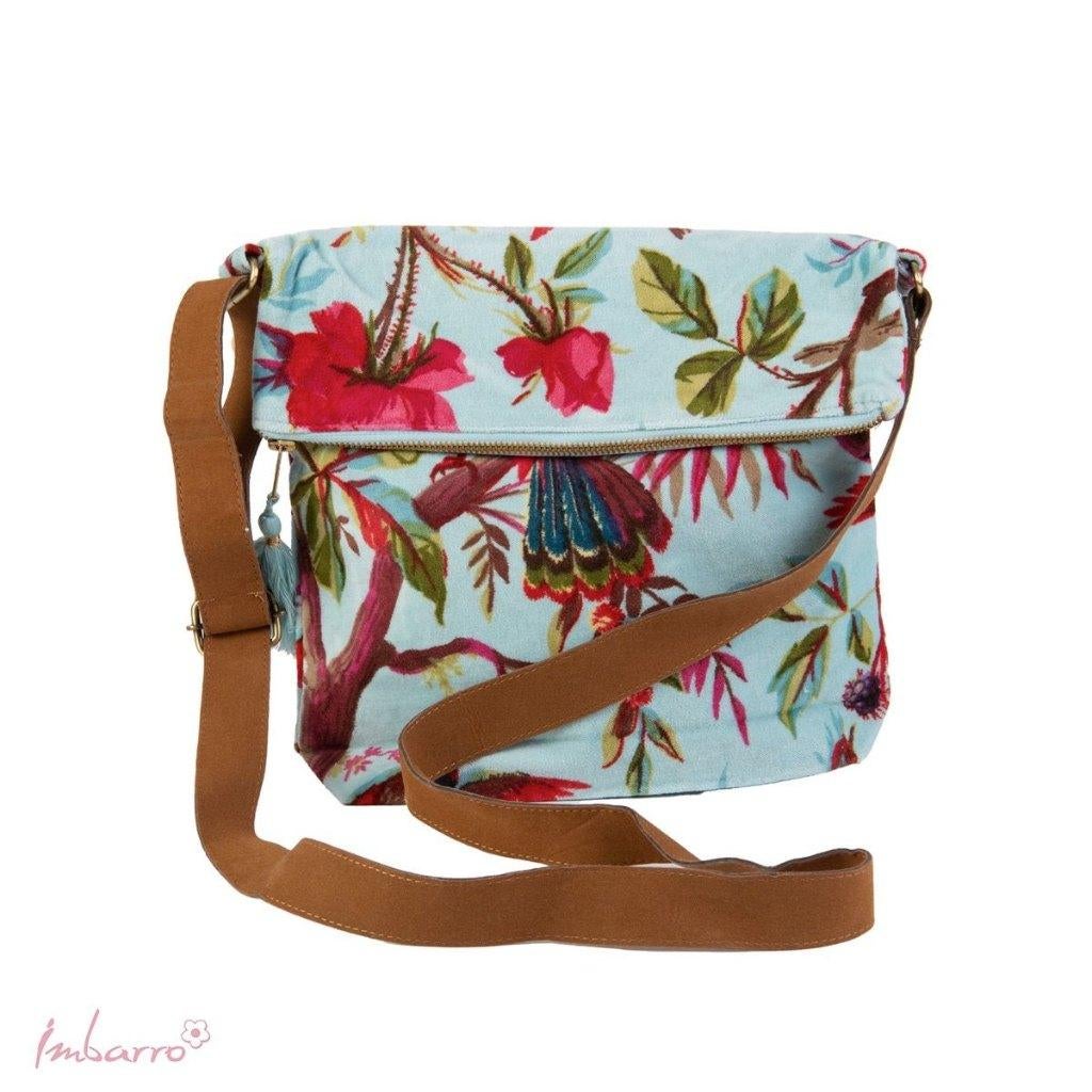Turquoise cross bag tas paradise van Imbarro leuk als cadeau, -, Blauw, -, Shopper