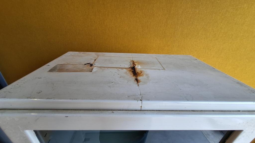 Metalen vintage industriële vitrinekastje, vitrine kast, Ophalen, Gebruikt, Vintage, Nvt