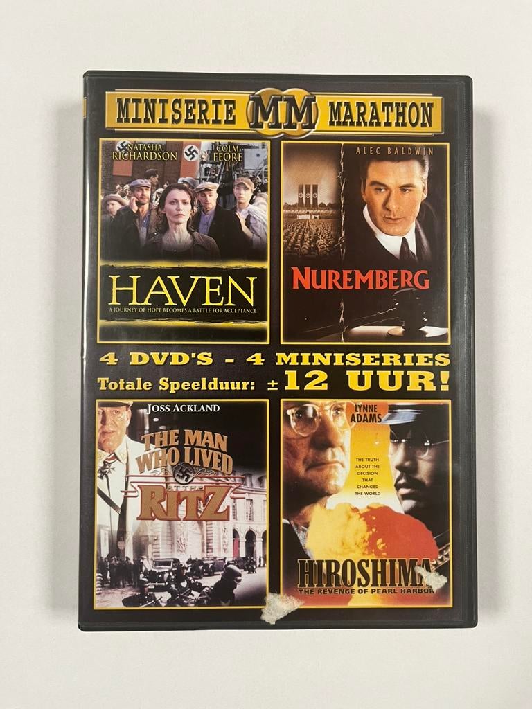 4 speelfilms Nuremberg, Haven, Hiroshima, the man..ritz DVD, Boxset, Drama, Ophalen of Verzenden, Zo goed als nieuw