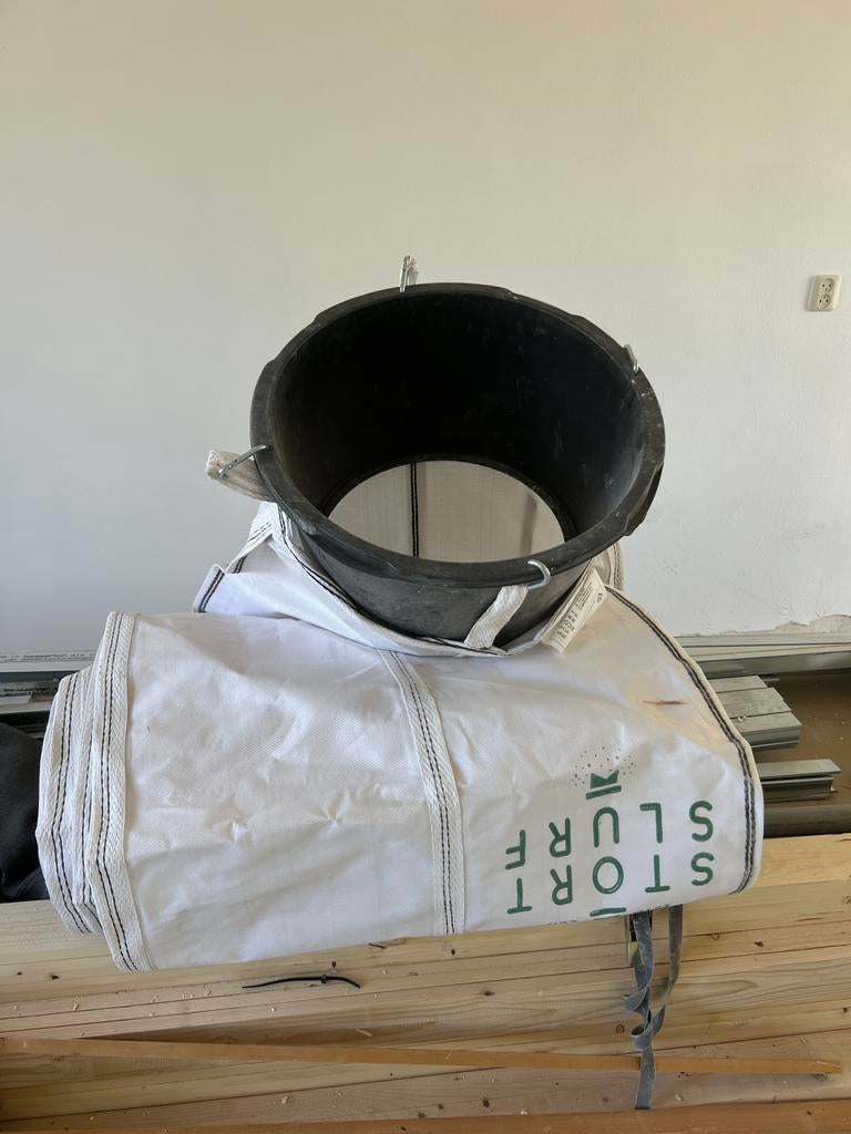 Stortslurf 3 delen 9 meter met trechter zo goed als nieuw, Ophalen, Pvc, 6 meter of meer, Overige typen