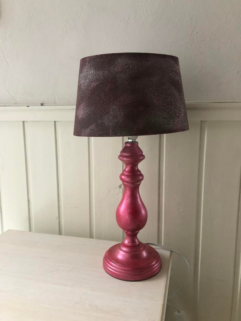 Vrolijke lamp, Ophalen of Verzenden, Zo goed als nieuw, Hout, Minder dan 50 cm