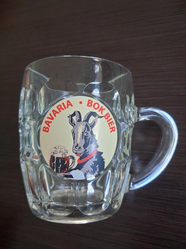 Bavaria bokbier beker/mok glas, Verzamelen, Biermerken, Verzenden, Zo goed als nieuw, Glas of Glazen, Bavaria