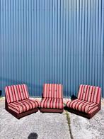 Vintage space age fauteuil bank gestreept, Ophalen, Minder dan 50 cm, Gebruikt, G