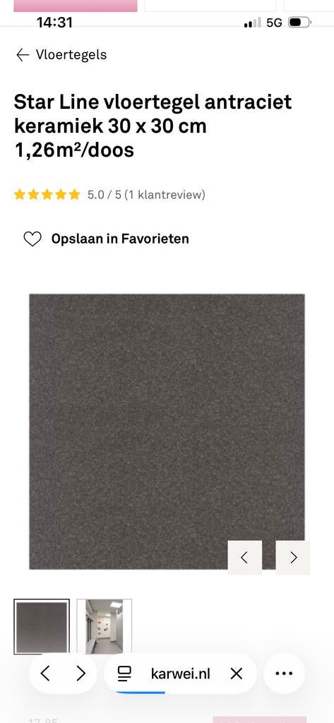 Antraciet badkamer tegels 30x30 cm - 2 pakken + 4 losse, Doe-het-zelf en Verbouw, Tegels, Ophalen, Keramiek, Nieuw, 20 tot 40 cm