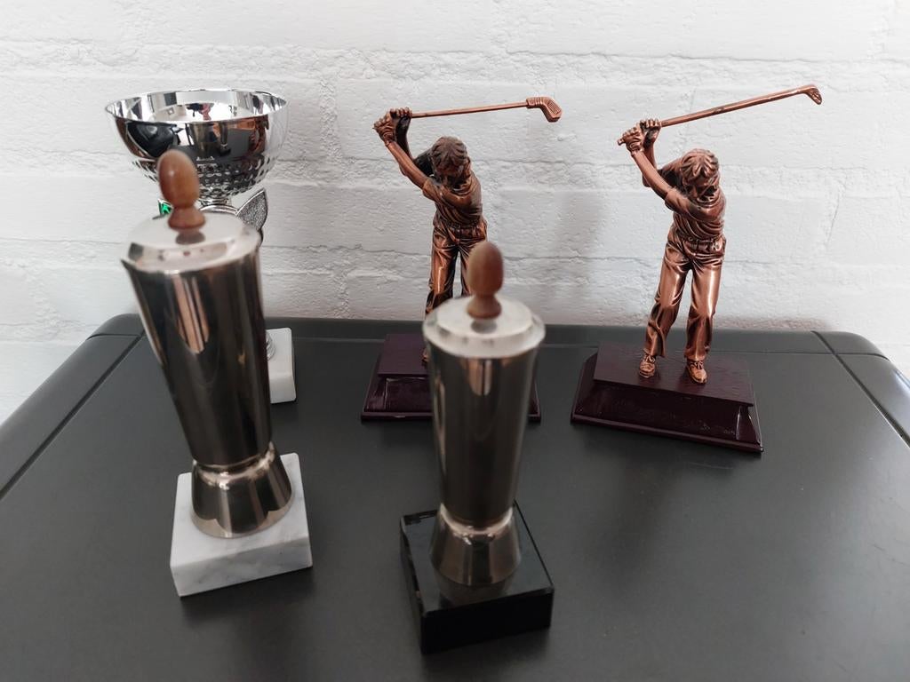 Troffee en bekers Golf  5 stuks, Ophalen of Verzenden, Zo goed als nieuw