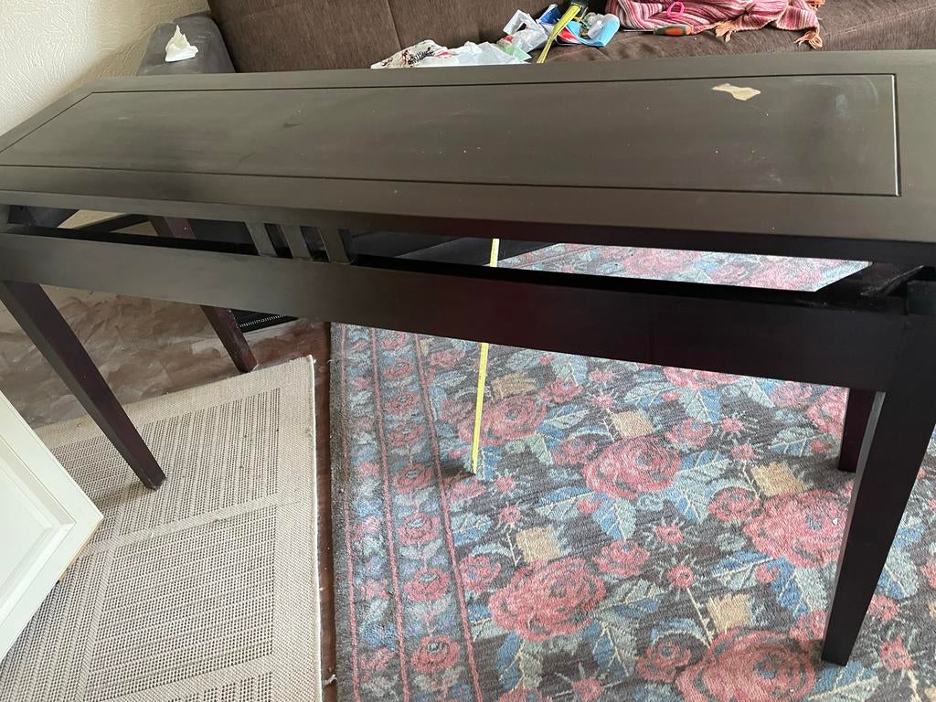 Koloniale slide tafel / dressoir, Ophalen, Gebruikt, 100 tot 150 cm, Overige houtsoorten