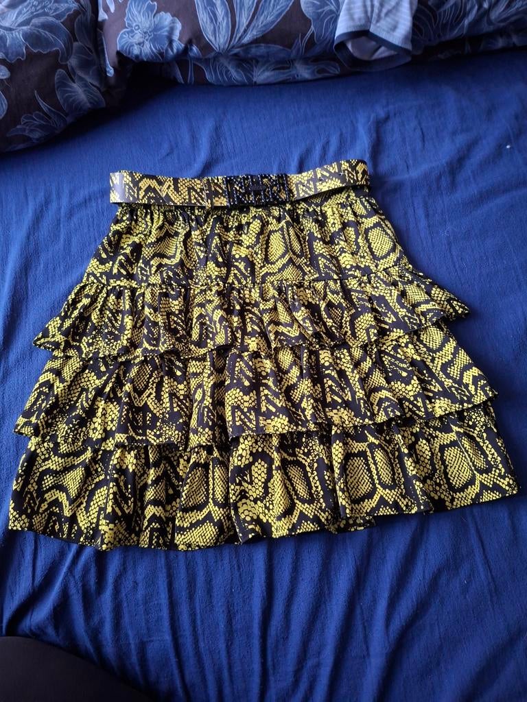 Nikkie rokje geel/zwart maat 34, Ophalen, Zwart, Nikkie, Maat 34 (XS) of kleiner