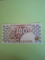 100 gulden steenuil uit 1992 in AUNC, Postzegels en Munten, Bankbiljetten | Nederland, Ophalen of Verzenden, 100 gulden, Los biljet