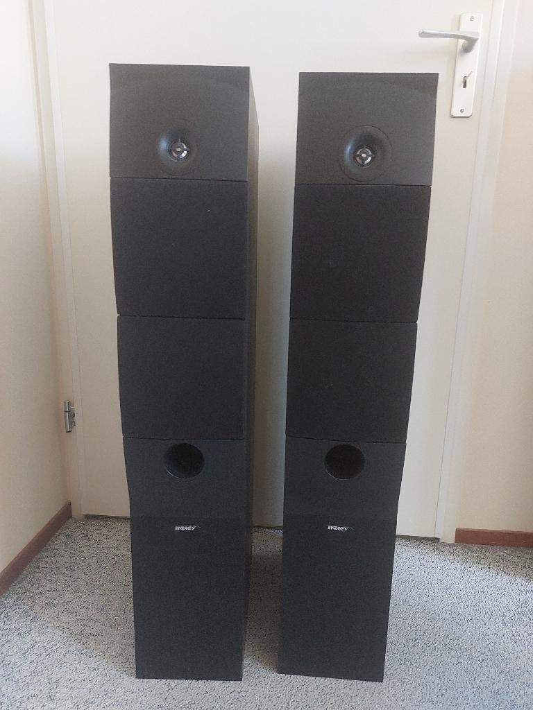 Energy e-XL 26 speakers + center, Zo goed als nieuw, 60 tot 120 watt, Front, Rear of Stereo speakers, Ophalen