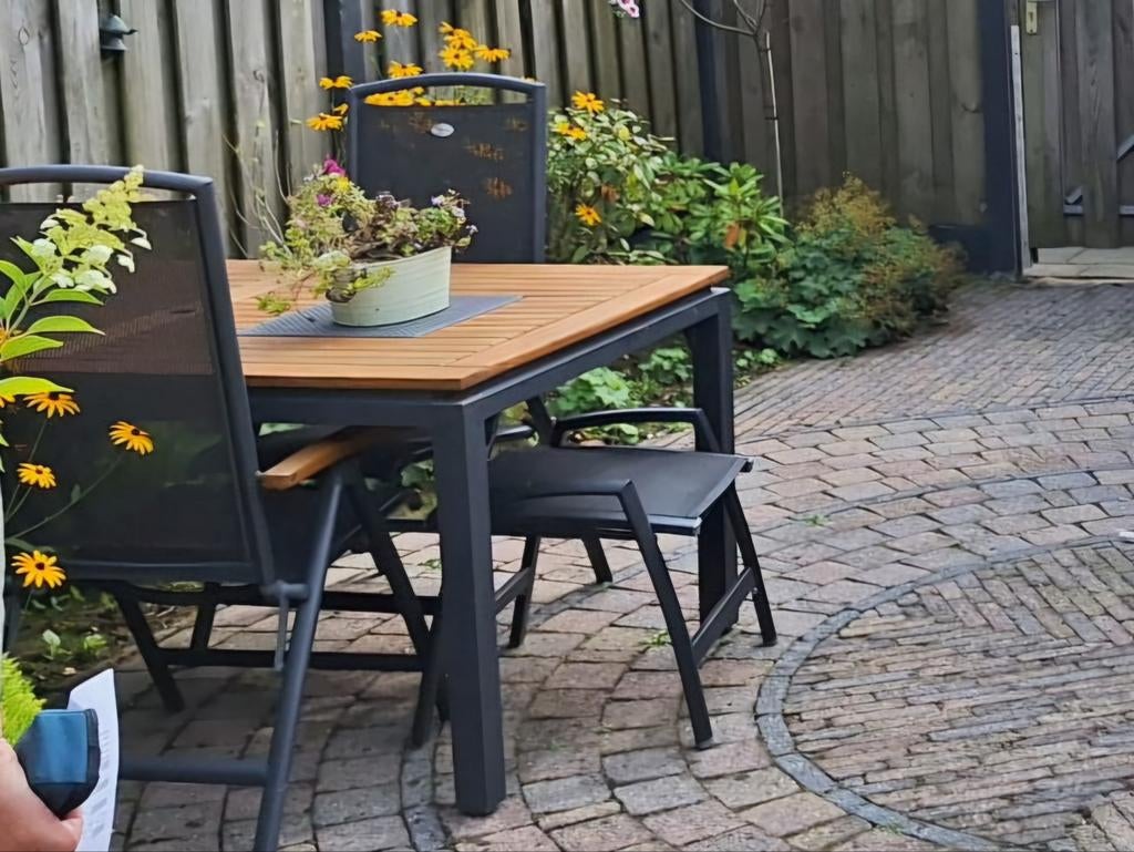 Hartmann tuintafel 100x180 - Makkelijk demonteerbaar, Ophalen of Verzenden, Gebruikt, Rechthoekig, Hout