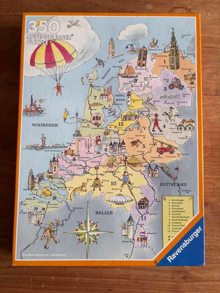 Nederland puzzel 350 stukjes, Ophalen, Minder dan 500 stukjes, Zo goed als nieuw, Legpuzzel