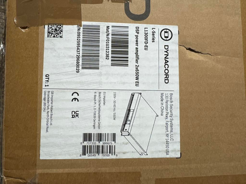 Nieuwe Dynacord L1300FD DSP Eindversterker, Overige merken, Overige systemen, Nieuw, Ophalen of Verzenden