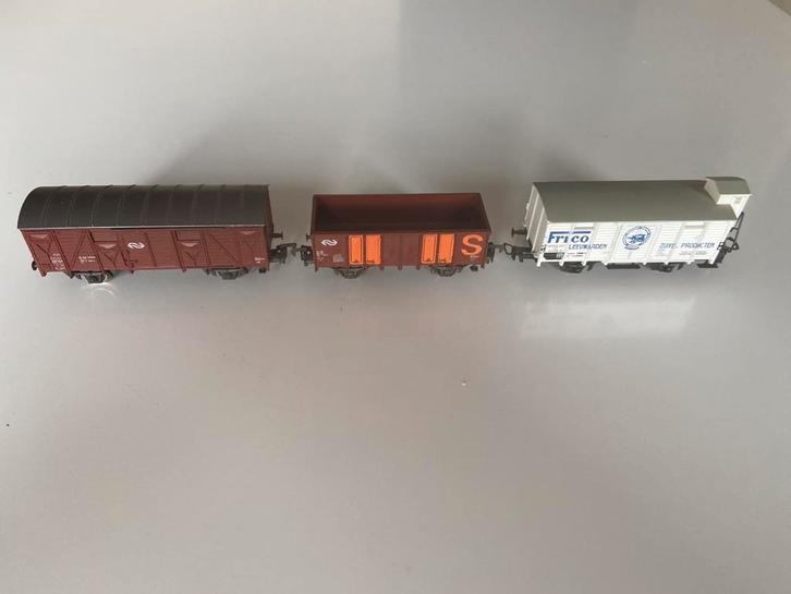 3 NS goederenwagens ROCO HO, Hobby en Vrije tijd, Modeltreinen | H0, Gebruikt, Wagon, Gelijkstroom, Roco, NS, Ophalen of Verzenden